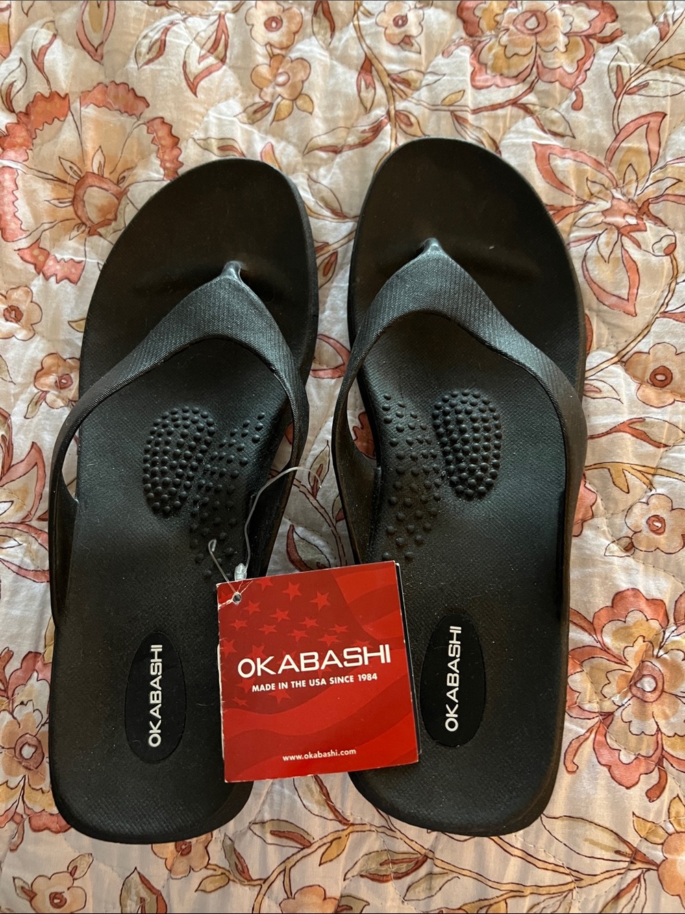 Okabashi Black Women's Comfort Flip Flops
